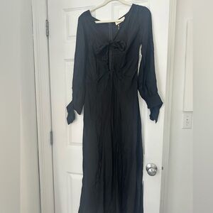NWT - Natalie Martin black maxi dress with tie detail